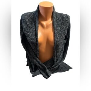 Rebecca Taylor Women’s Wool Cashmere Blend Gray Open Front Cardigan Size XS